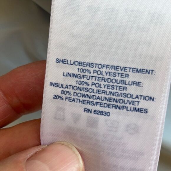 Land’s End down hyper dry water resistant puffer jacket ice blue MED PETITE - Picture 6 of 16